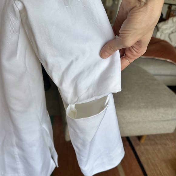 Tibi White Double-Breasted Blazer with Size 8 - Picture 4 of 4